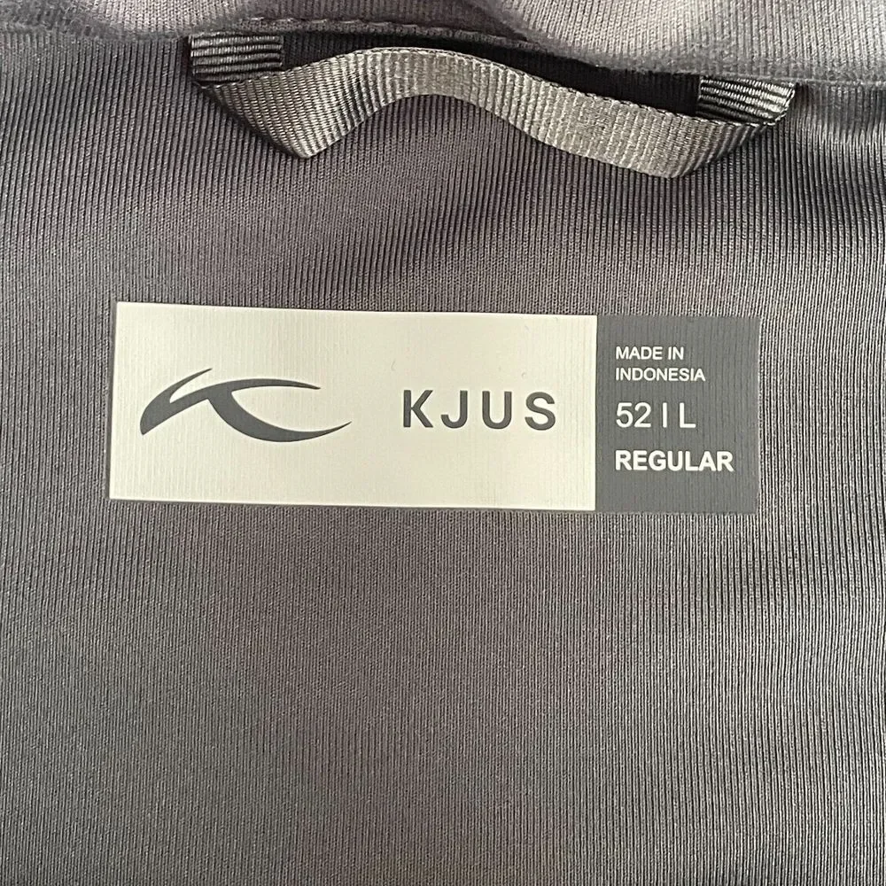 KJUS Release Jacket Men Large Grey Full‎ Zip Performance Golf Ventilated NWOT